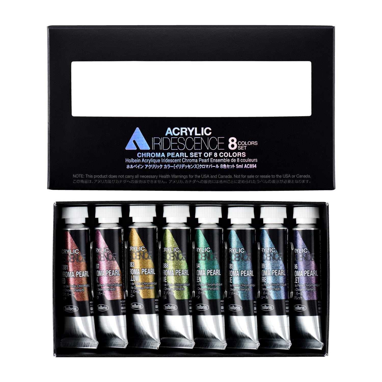 アクリリック カラー［イリデッセンス］ 5ml クロマ パール 8色セット
