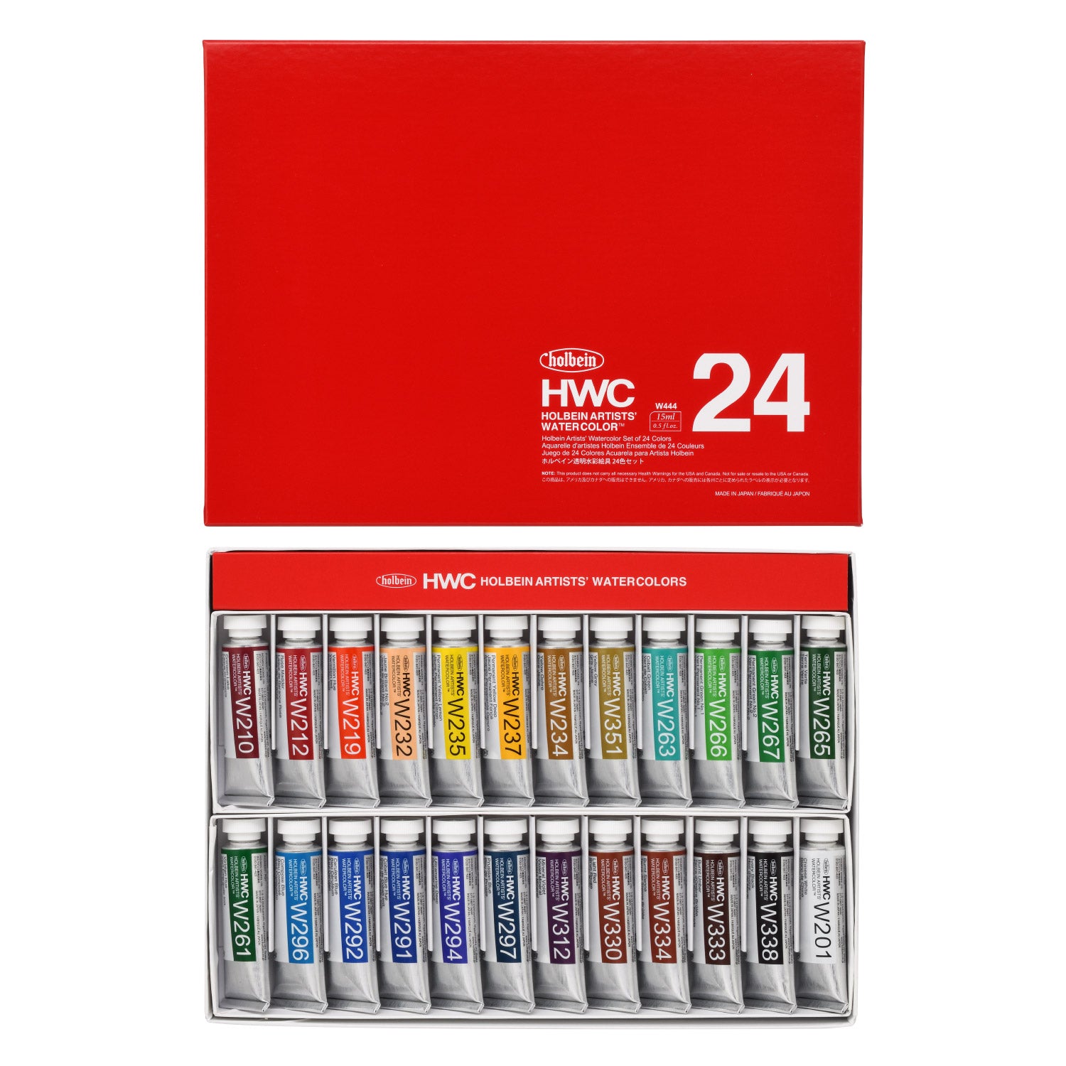 透明水彩絵具 15ml 24色セット – ホルベイン オンラインショップ