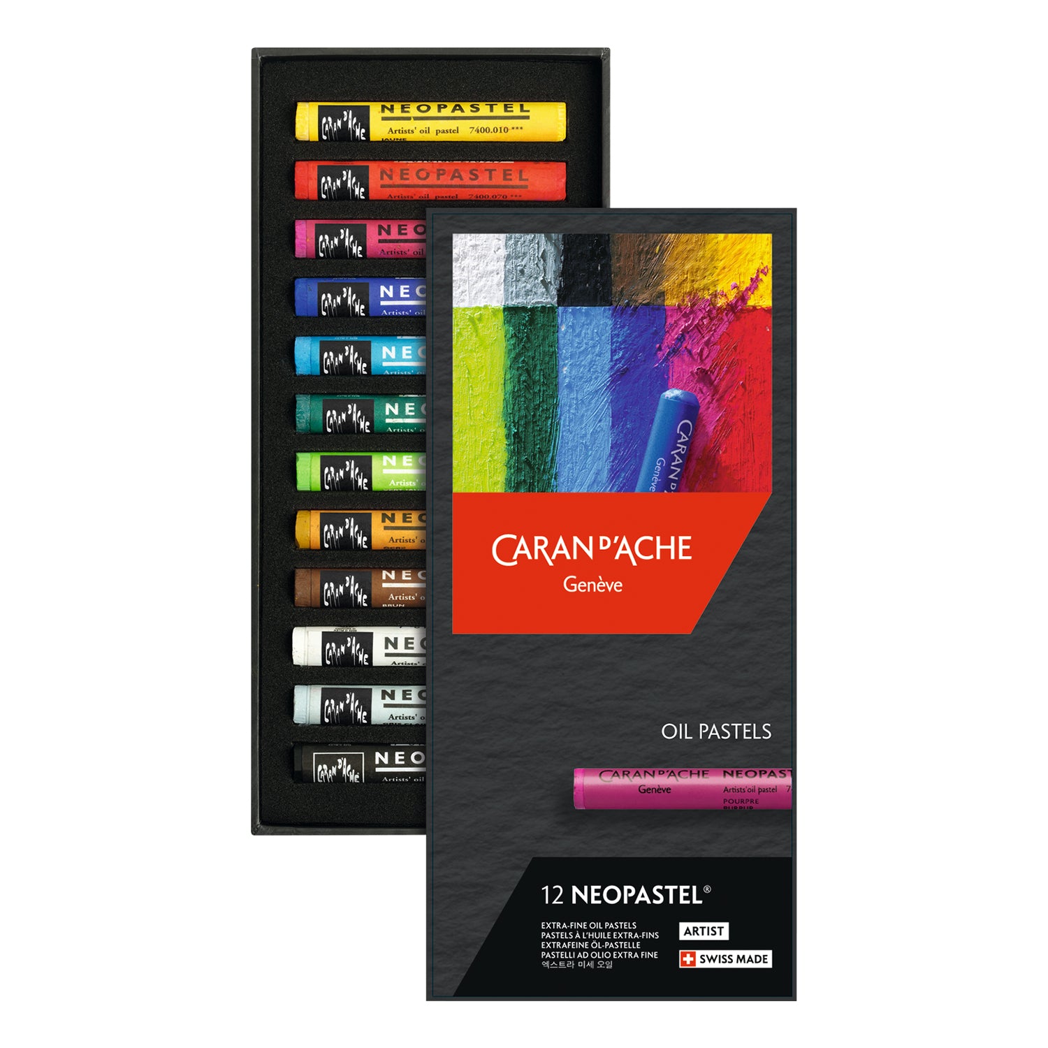 CARAN D'ACHE NEOPASTEL 96色カランダッシュネオパステル カランダッシュ 7400 ネオパステル セット（紙箱入） – ホルベイン