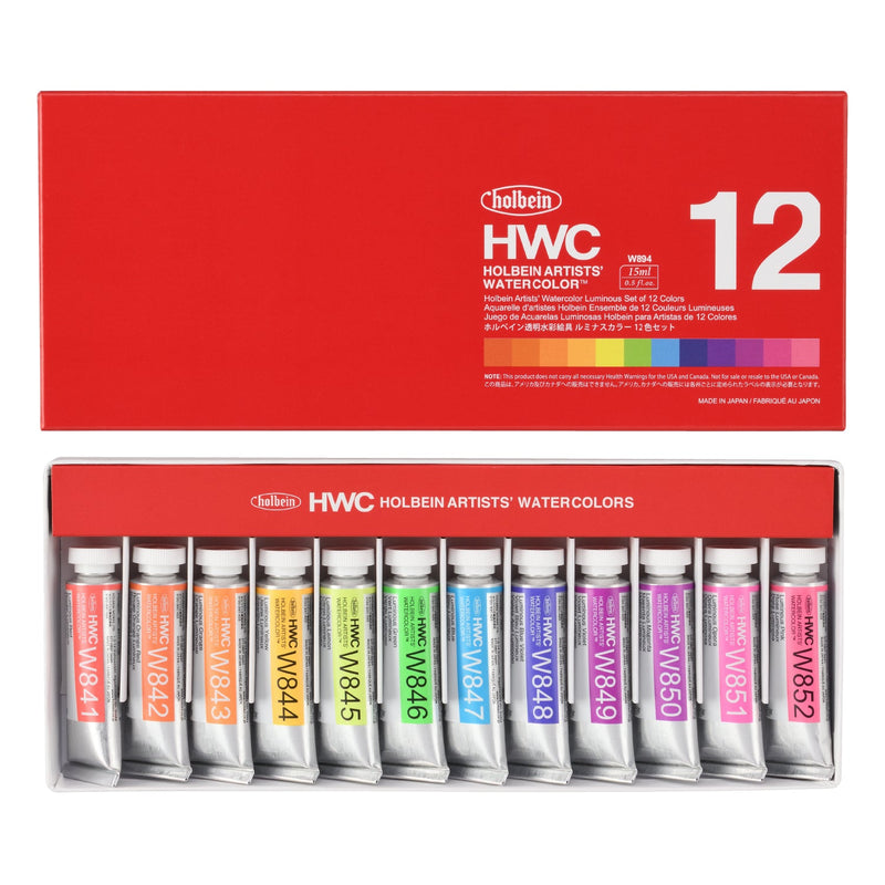 透明水彩絵具 ルミナスカラーズ 15ml 12色セット