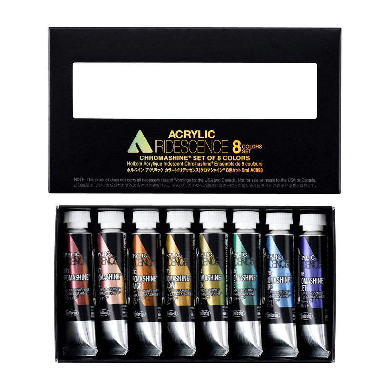 アクリリック カラー［イリデッセンス］ 5ml クロマシャイン(R) 8色セット