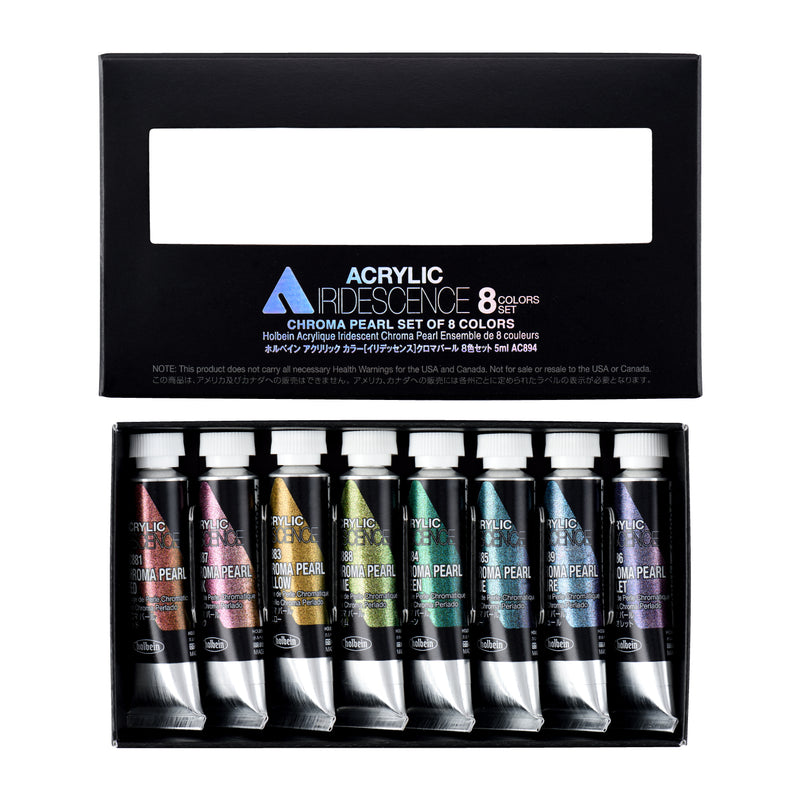 アクリリック カラー［イリデッセンス］ 5ml クロマ パール 8色セット