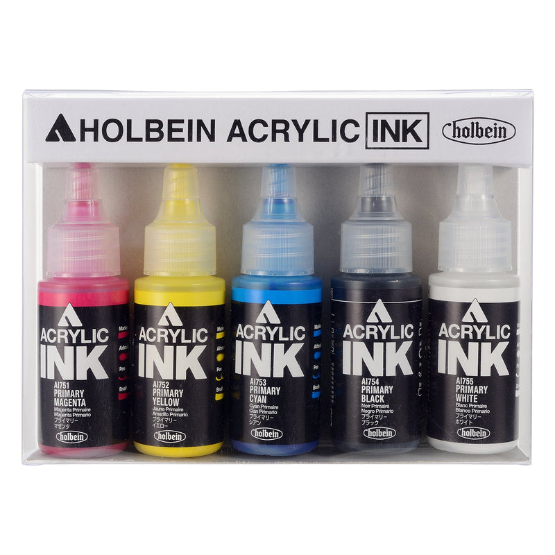 アクリリック［インク］ 30ml プライマリー5色セット