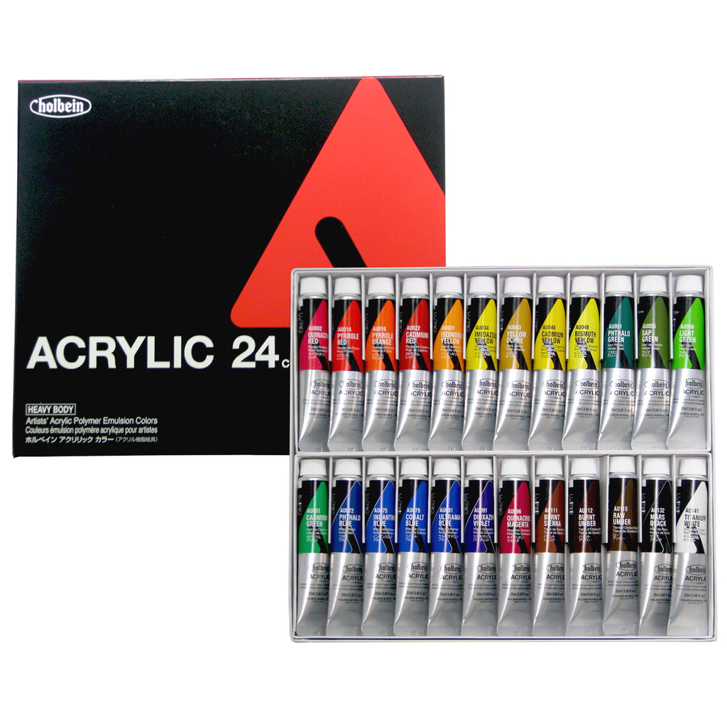ホルベインアクリリックカラー[ヘビーボディ]holbein ACRYLIC24 アクリリック カラー［ヘビーボディ］ 20ml 24色セット – ホルベイン