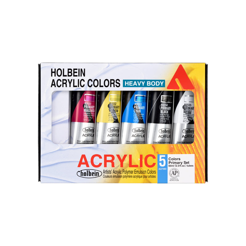 アクリリック カラー［ヘビーボディ］ 60ml 5色 プライマリーセット