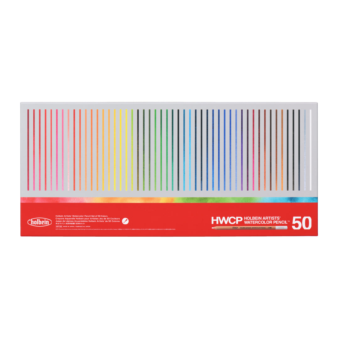 水彩色鉛筆 50色 紙箱全色セット – ホルベイン オンラインショップ