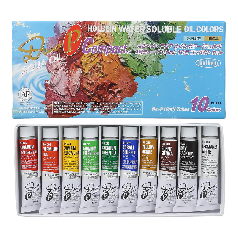 水可溶性油絵具 デュオ-P コンパクトセット