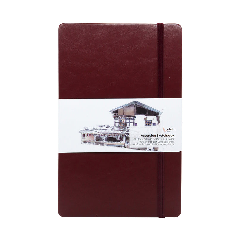 Etchr アコーディオン スケッチブック 中目 M（13×21cm）