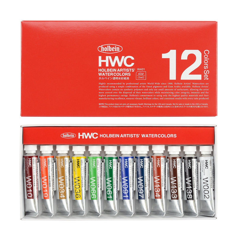 透明水彩絵具 5ml 12色セット