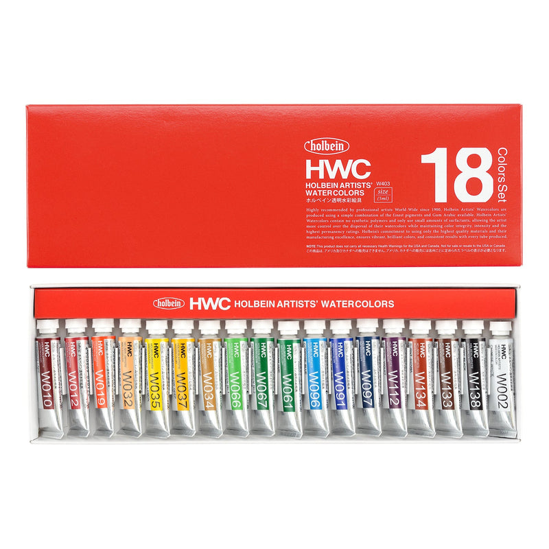 透明水彩絵具 5ml 18色セット