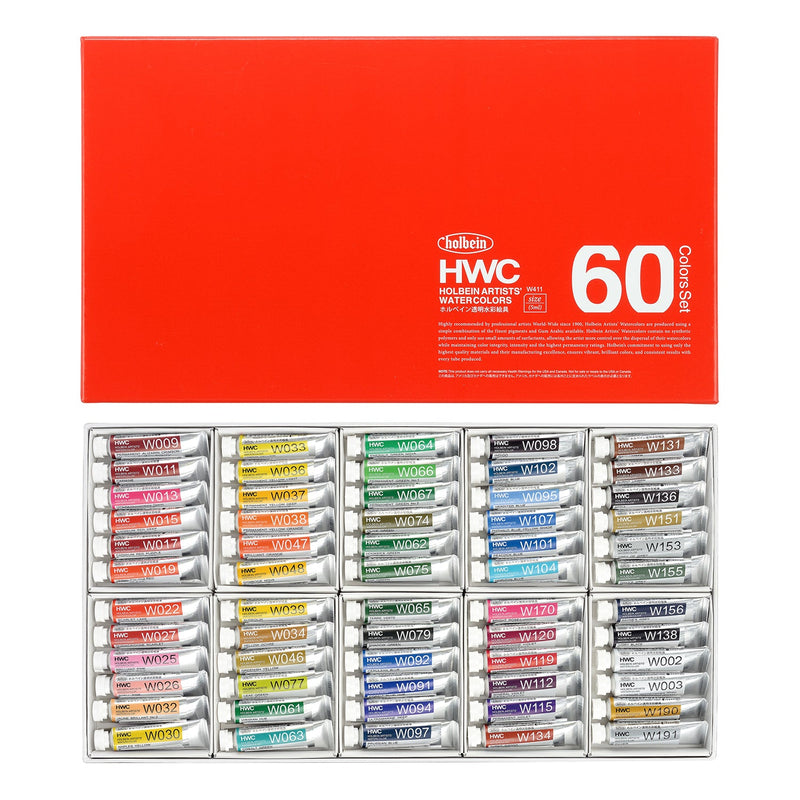 透明水彩絵具 5ml 60色セット