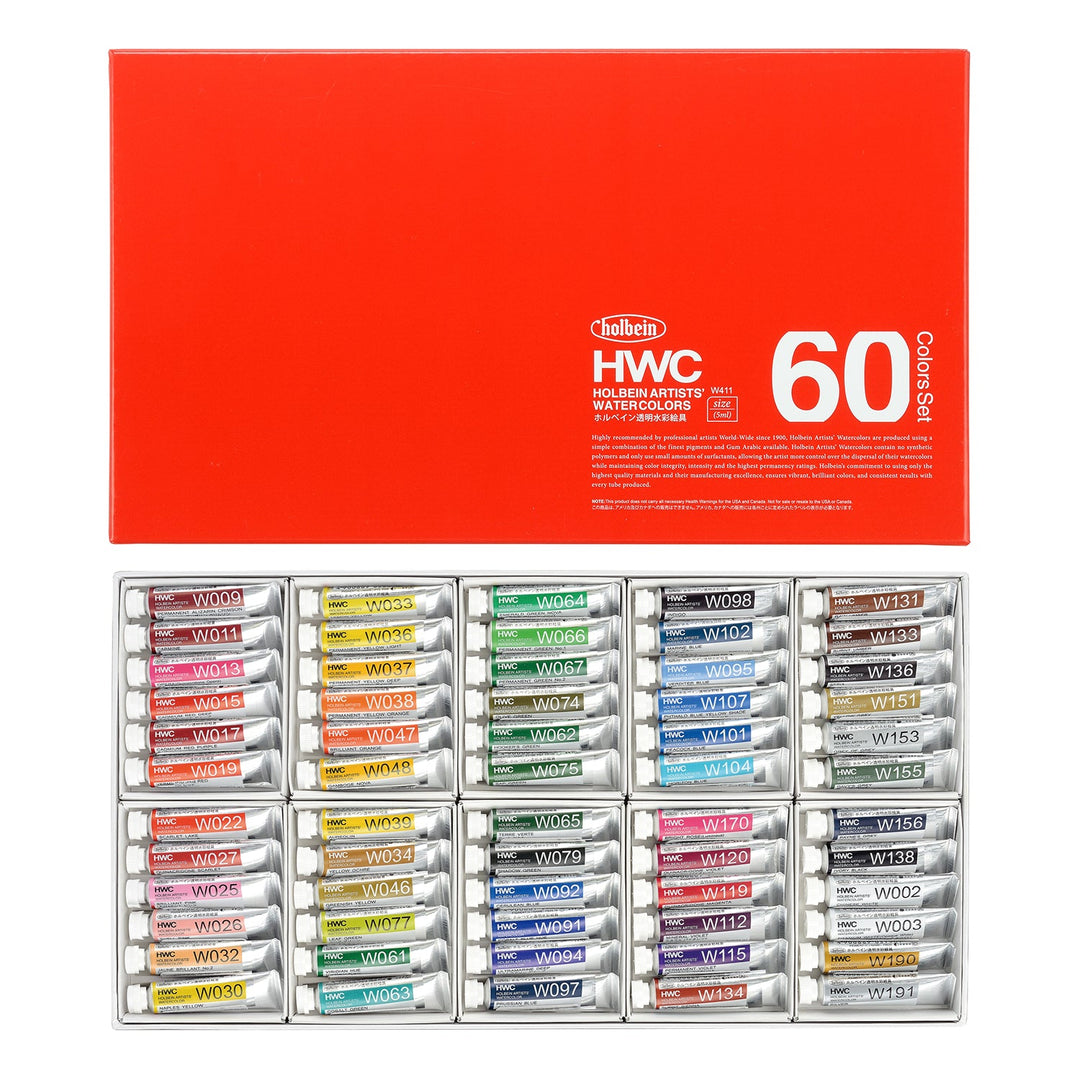ホルベイン アーティスト用水彩絵具 60色セット 透明水彩絵具 5ml 60色セット – ホルベイン オンラインショップ