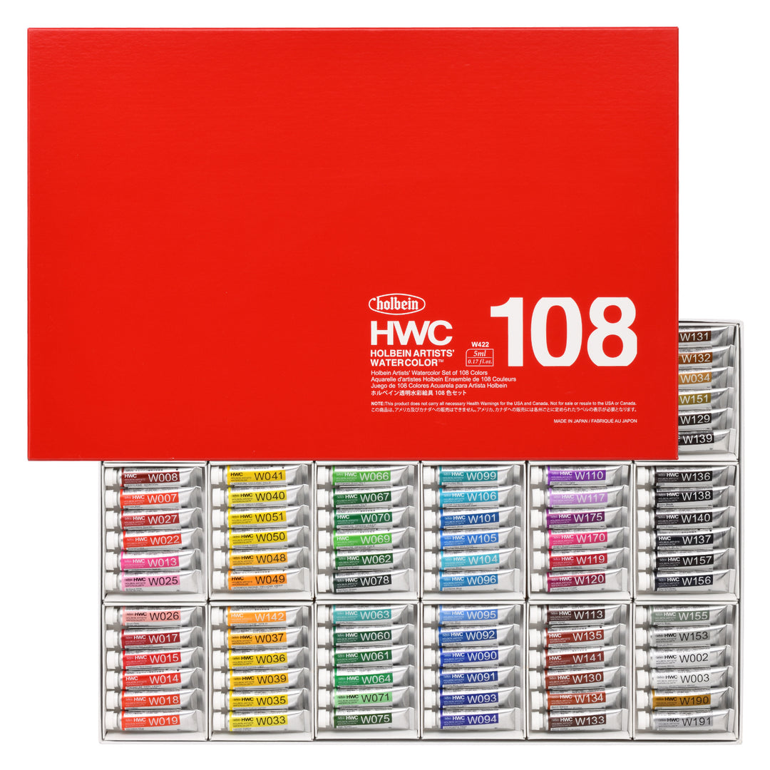 透明水彩絵具 5ml 108色セット – ホルベイン オンラインショップ
