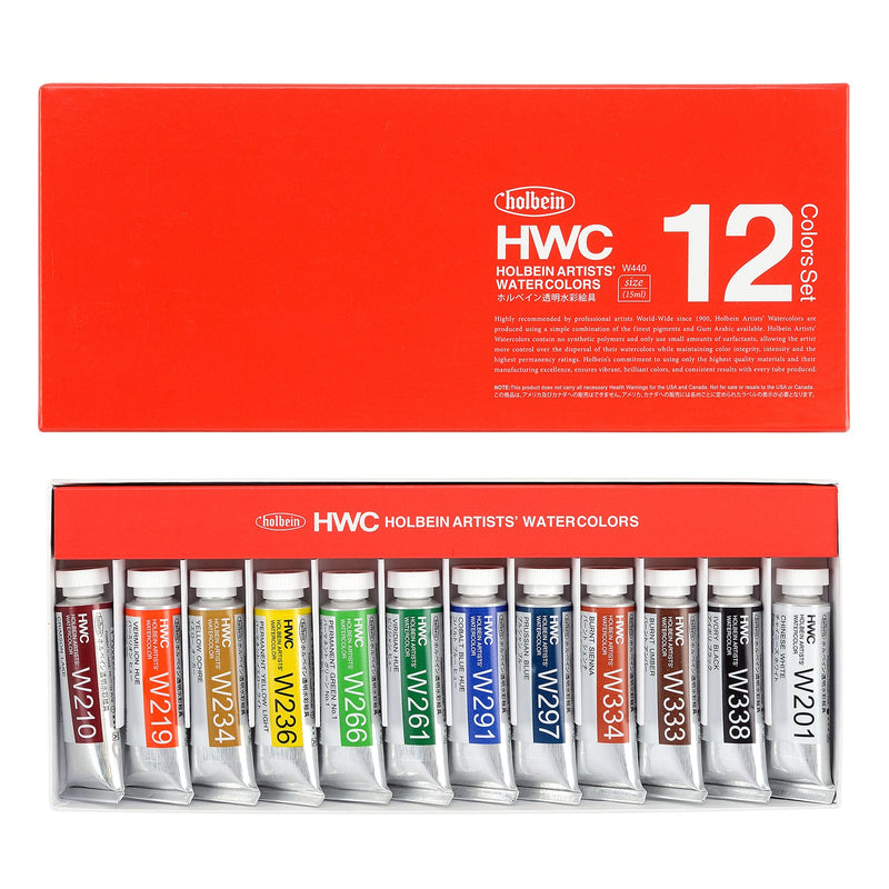 透明水彩絵具 15ml 12色セット