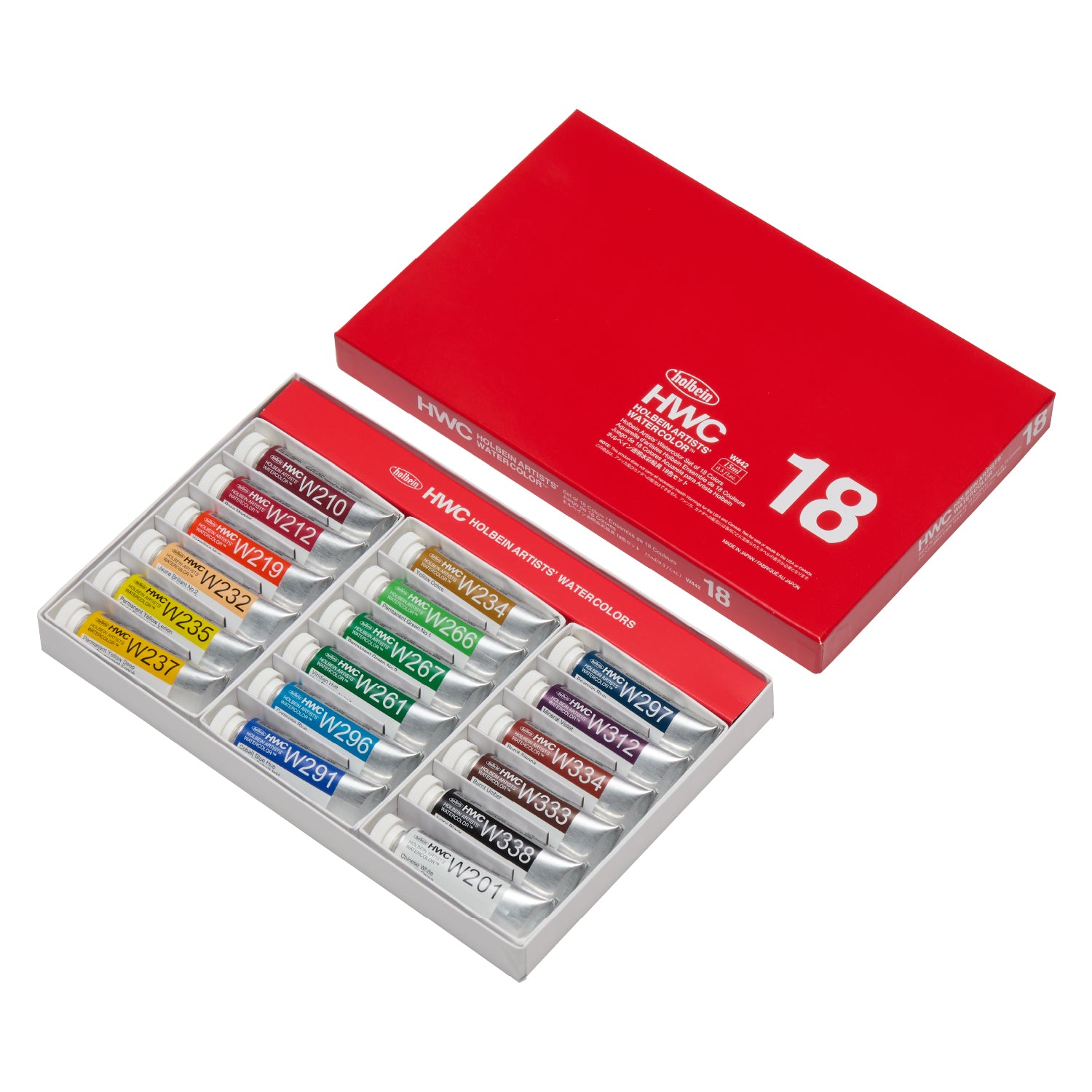 HOLBEIN 油絵・水彩画セット 透明水彩絵具 15ml 18色セット – ホルベイン オンラインショップ