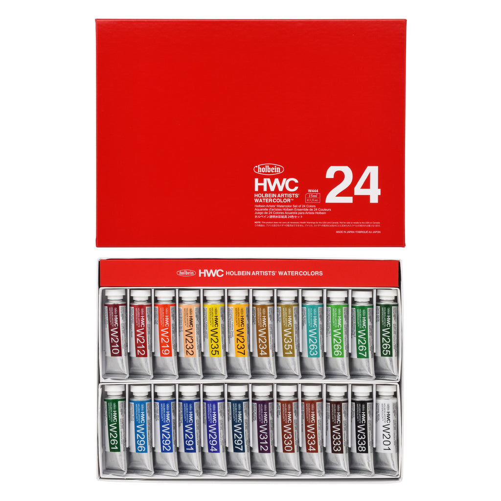透明水彩絵具 15ml 24色セット – ホルベイン オンラインショップ