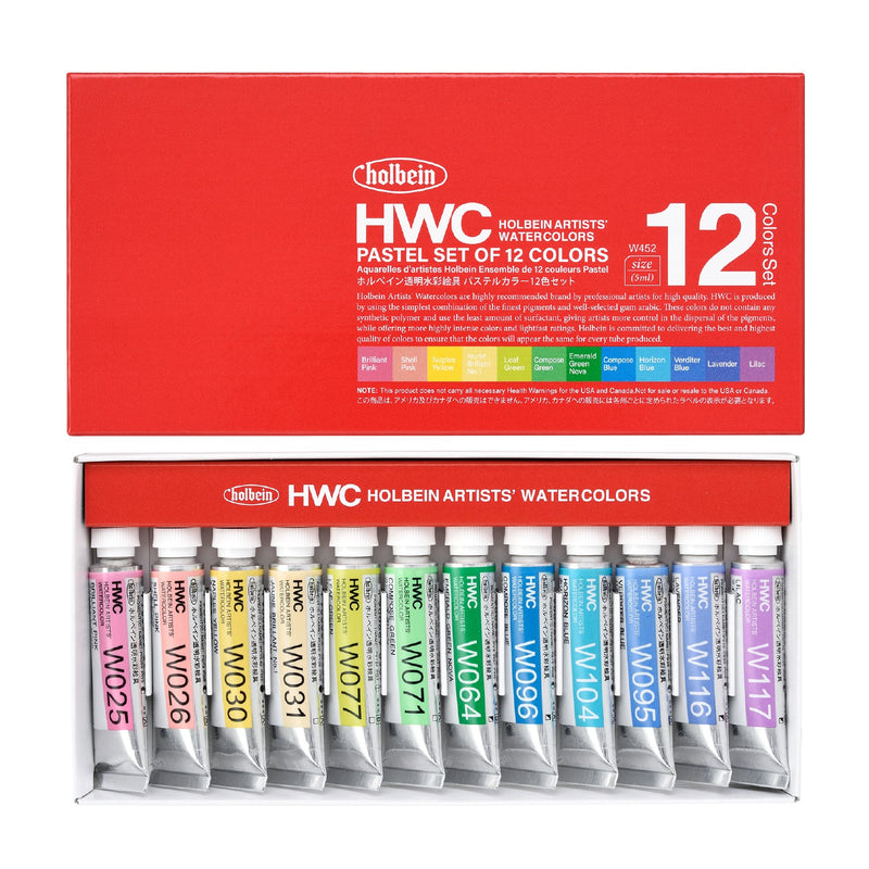 透明水彩絵具 5ml パステルカラー 12色セット