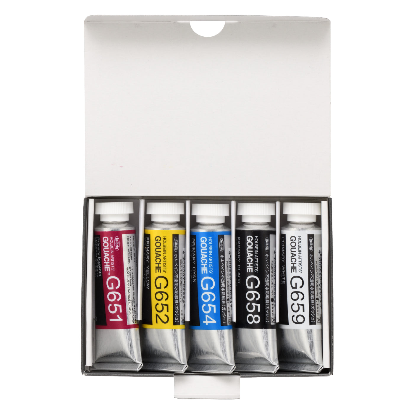 不透明水彩絵具〈ガッシュ〉 15ml 基本色 5色セット – ホルベイン