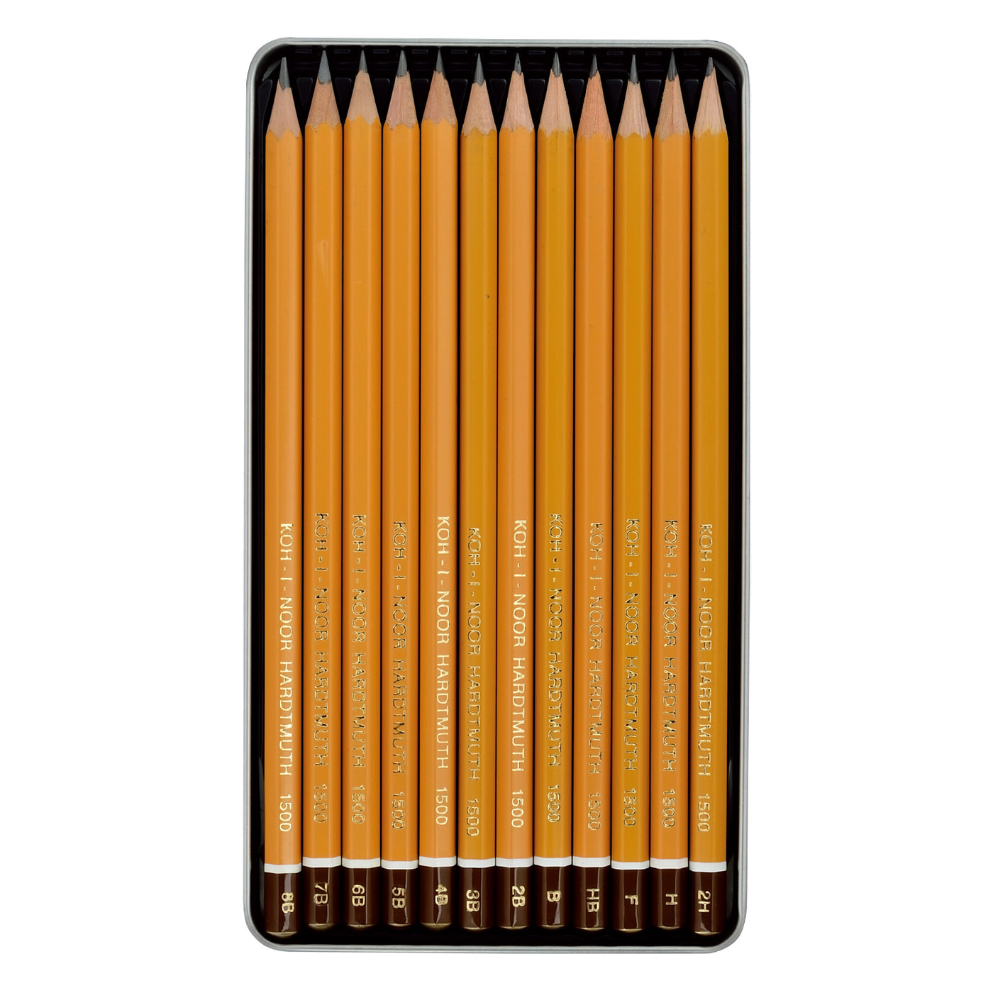 コヒノール 鉛筆 1500 アート 12本セット（8B-2H） – ホルベイン