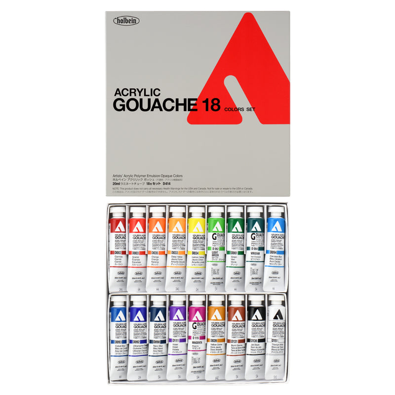アクリリック ガッシュ 20ml 18色セット