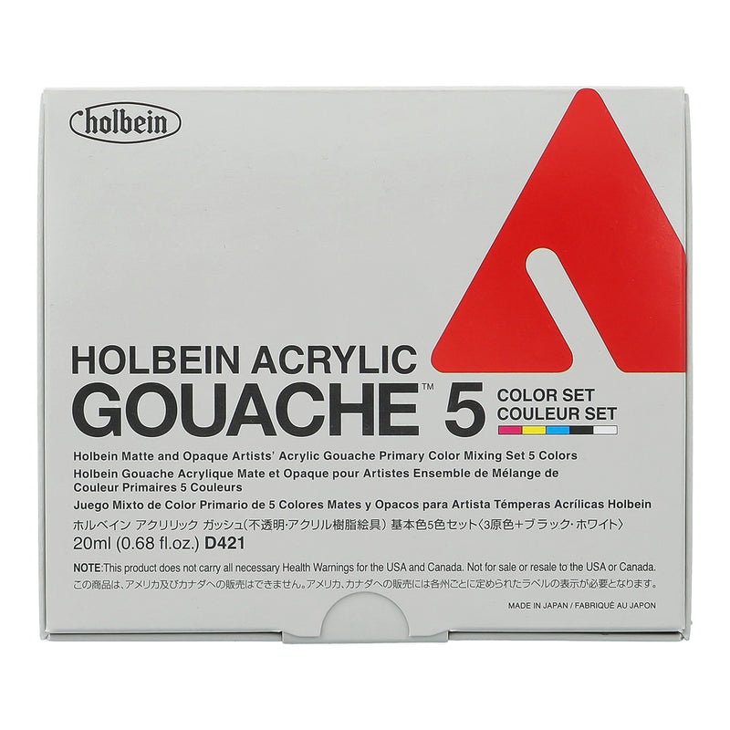 アクリリック ガッシュ 20ml 基本色5色セット