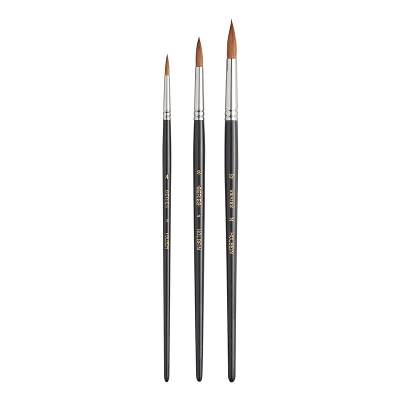 画筆セット⑥ 水彩筆（イタチ混毛） 3本組